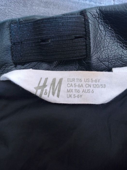 Czarna spódnica skórzana H&M 116