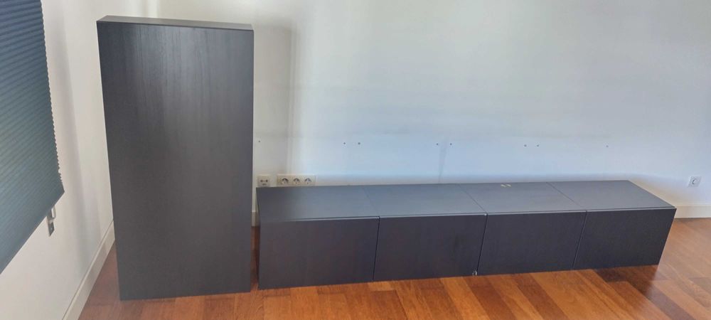 Conjunto BESTA Ikea (6 cubos e 1 móvel alto)