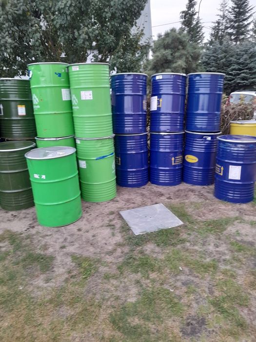 Beczki metalowe po spożywce na wodę, zboże