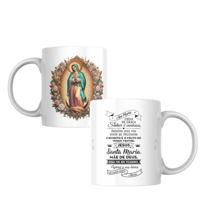 Caneca Religiosa Fe e Devocao -Catolicos