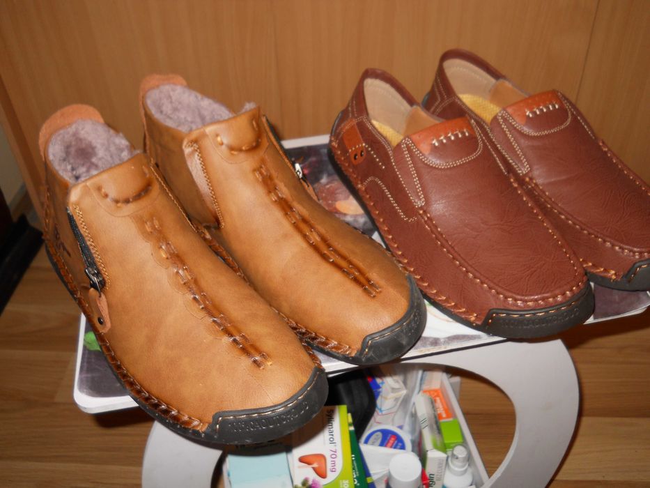 sprzedam nowe buty meskie, rozmiar 46-kolor brązowy