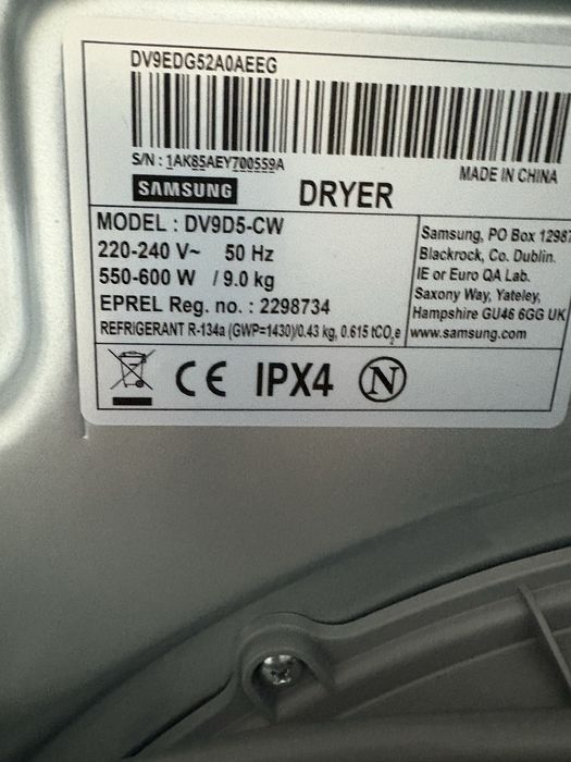 Suszarka do ubrań SAMSUNG 9 kg