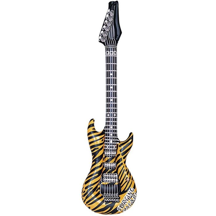 gitara elektryczna rockowa pomarańczowa dmuchana