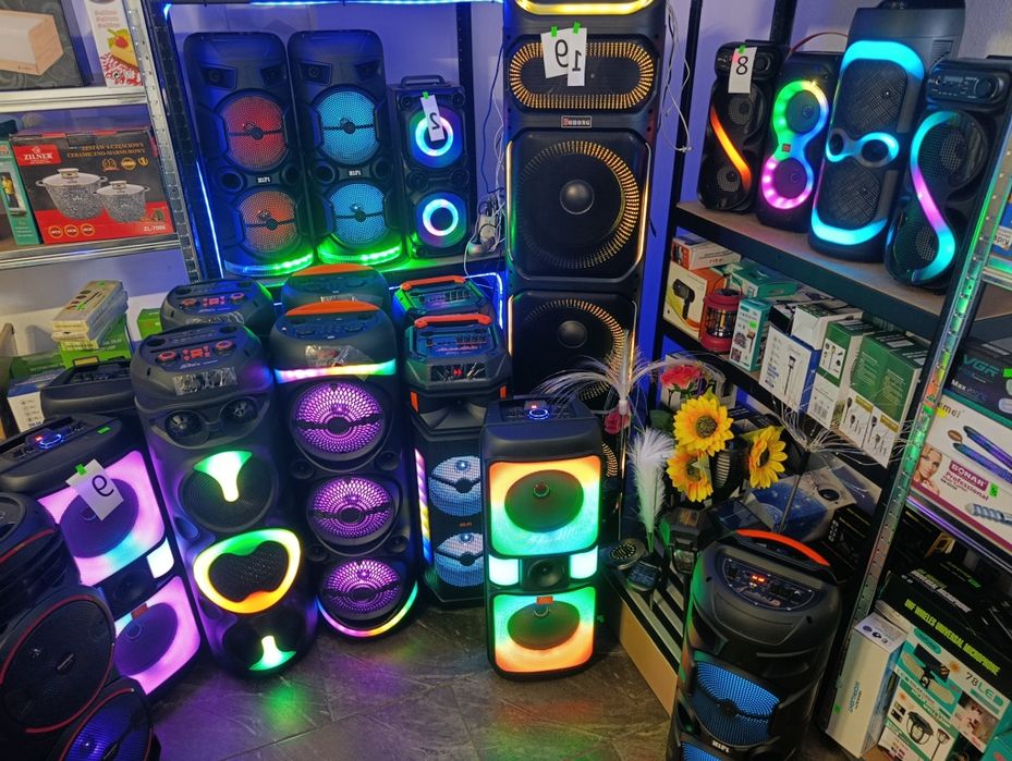 Duże  głośniki, kolumny bluetooth
