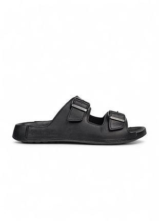 Чоловічі шкіряні літні шльопанці Classic Black