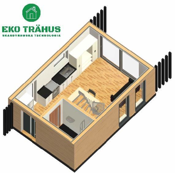 Domek drewniany letniskowy na zgłoszenie stodoła