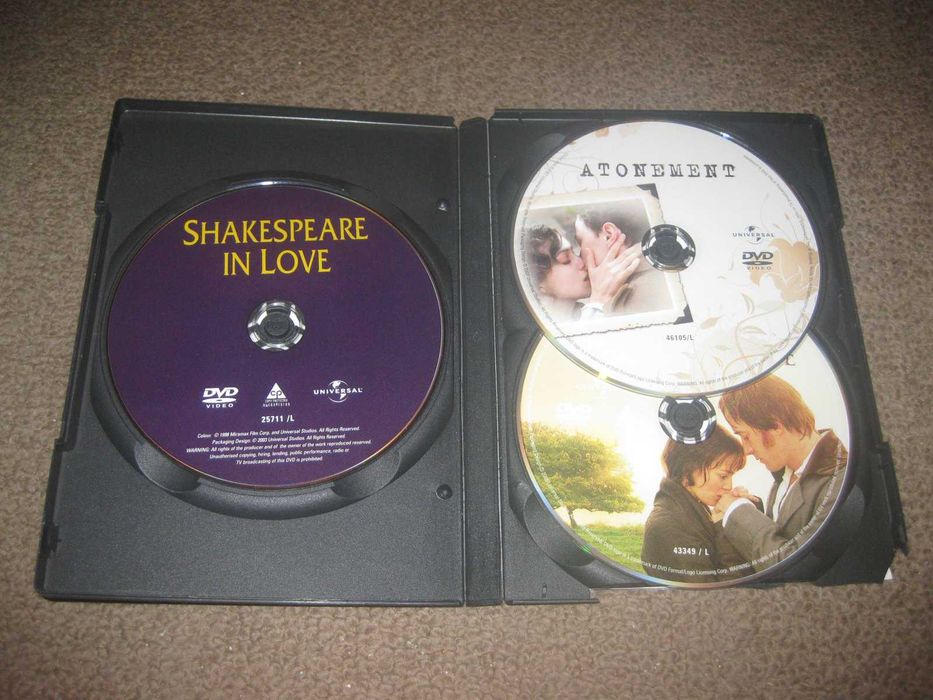 Box com 3 Filmes em DVD do género Romance