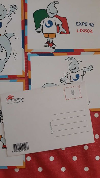 Postais e selos Expo98