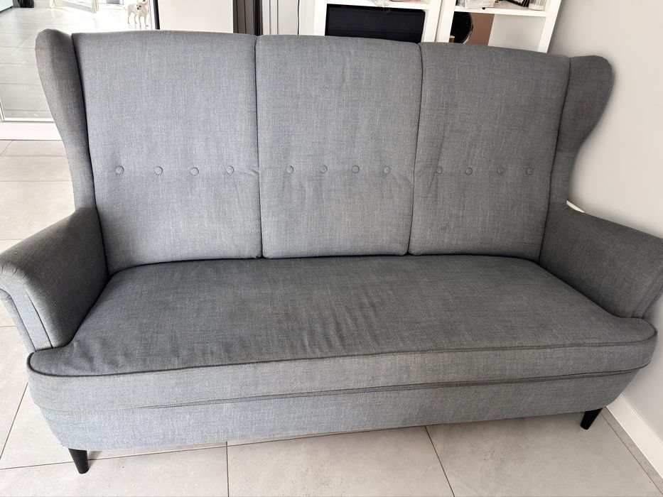 Sofa strandmon ikea szara