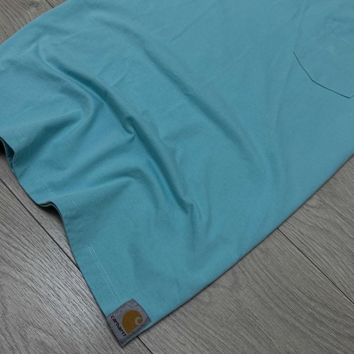 Блакитна футболка Кархартт Heavy Carhartt Pocket, Розмір М