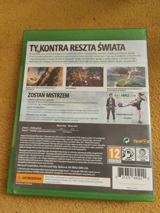 Kinect sports rivals Xbox one s x Polska wersja
