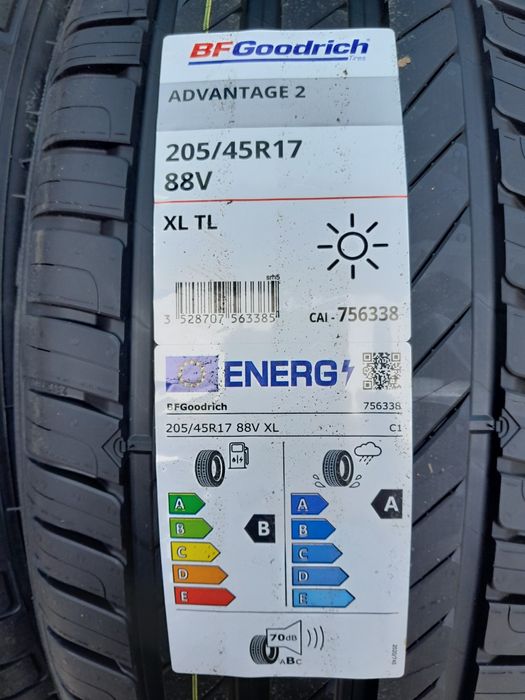 Komplet nowych opon BF Goodrich 205x45x17