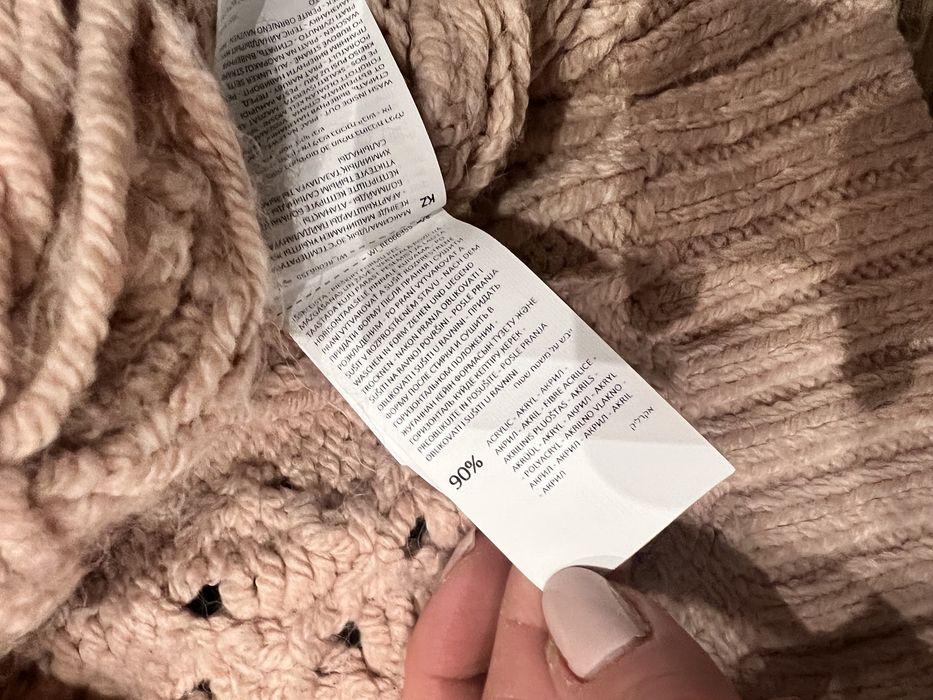 Reserved Zara sweter z frędzlami pudrowy róż must have S 199zl!