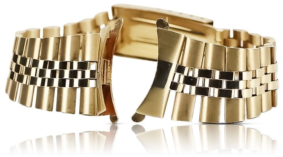 Złota 14K Bransoleta Do Zegarka Męskiego Typu Rolex mbw018yo Gdańsk