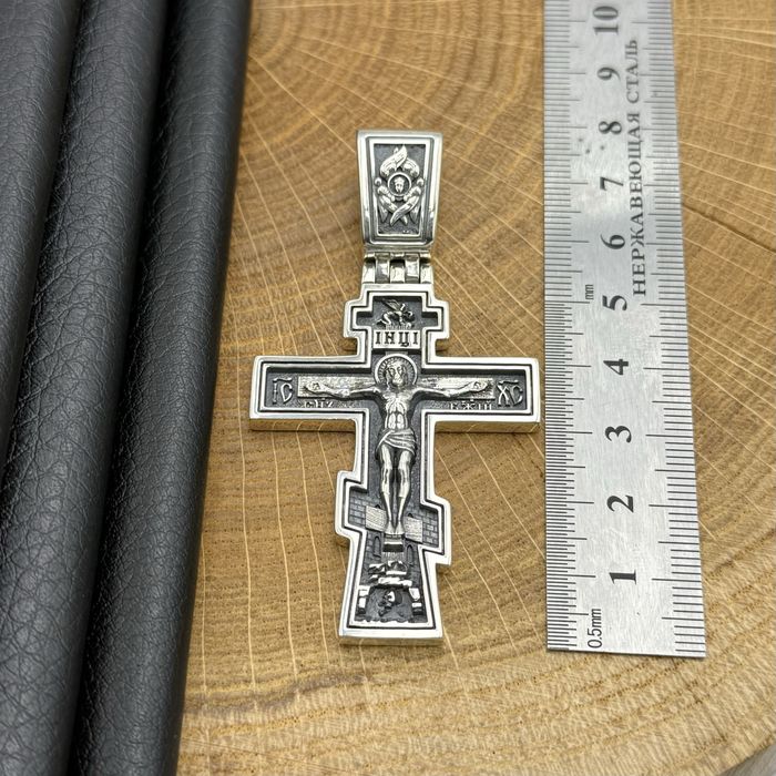 Масивний срібний хрестик чоловічий (арт 01) ПРАВОСЛАВНИЙ 33 грама