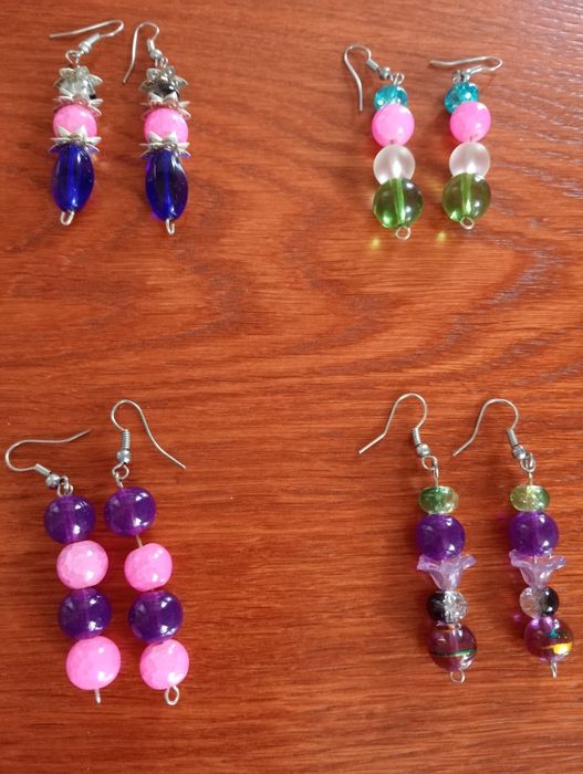 Kolczyki kolorowe - 6 par + magnesy
