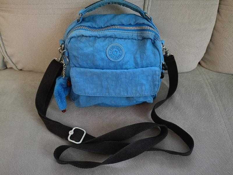 Оригінальна сумка Kipling sky blue з фірмовою мавпочкою