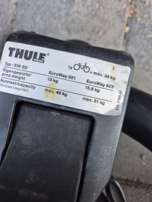 Bagażnik rowerowy na hak. Thule G2 920/921