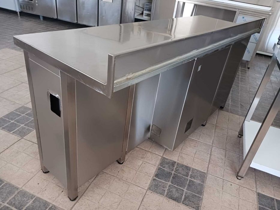 ACM1671 - Bancada de Apoio em Inox para Máquina de Café - Usada