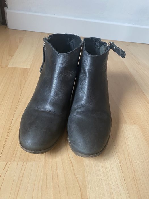 Botki skórzana czarne nr 38