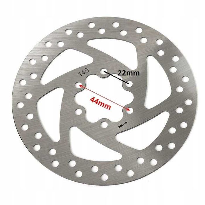 Tarcza Hamulcowa 140mm 6śrub, KuKirin G2 MAX/G3 PRO/Kugoo M4/M4 PRO/V1