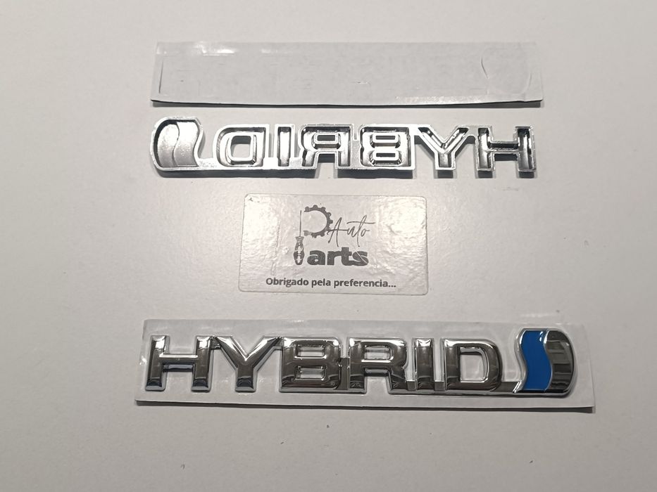 Emblema legenda Logotipo Hybrid Toyota