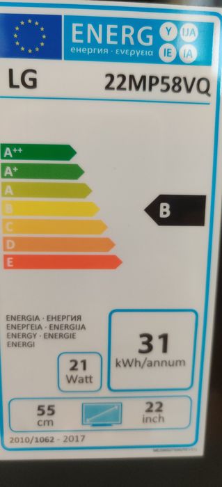 LG 22MP58VQ Monitor, IPS LED, 55 cm (22 inches)64283780830210122