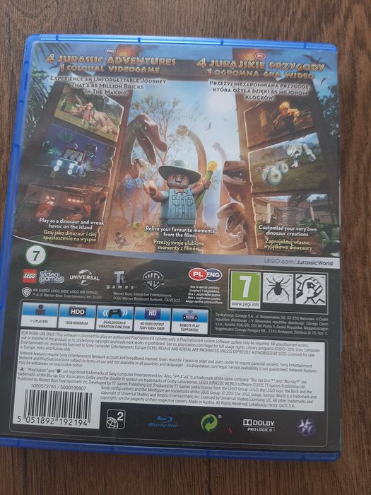 Gra  Jurassic World na playstatino 4