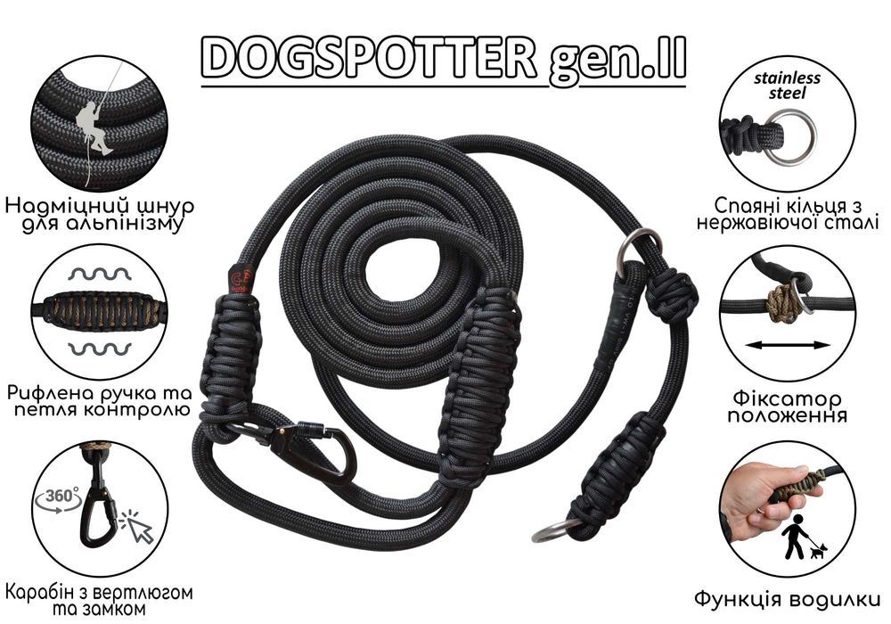 Новинка! Повідок контролер Dogspotter Gen.II Роздільна система 10мм