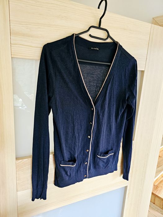 Granatowy kardigan Massimo Dutti m 38