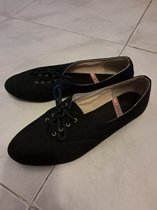 Sabrina preta com atacadores seaside, 39