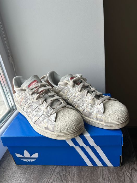 Adidas Superstar Camo - кросівки кремово-бежеві Earth-Strata 39 1\3