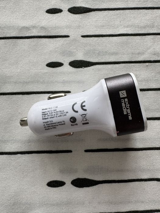 Ładowarka samochodowa USB A