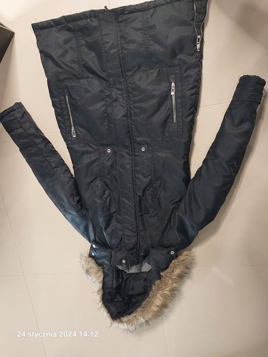 Kurtka zimowa parka czarna XS Cropp