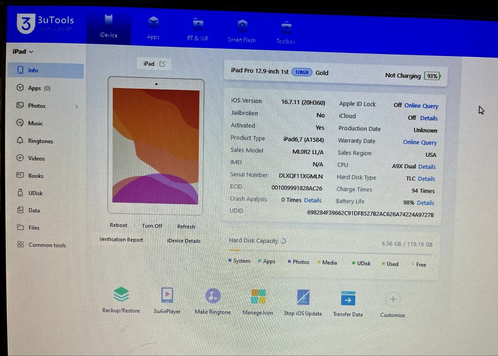 iPad Pro 12.9 128Gb Wi-Fi акум 98% ідеал айпад про 12.9 планшет 128 гб