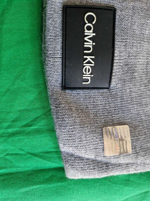 Czapka zimowa Calvin Klein nowość outlet szara