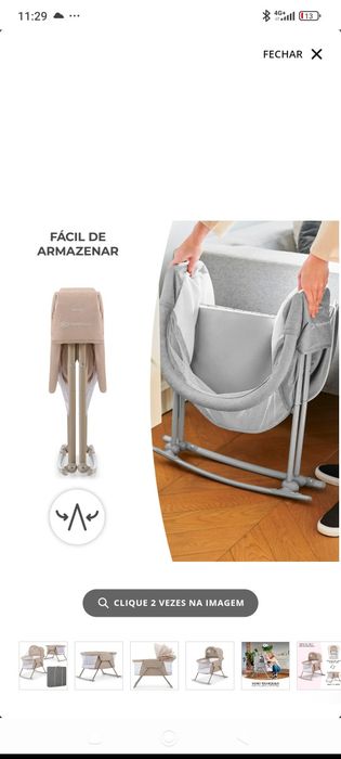 Mini Berço Kinderkraft Lovi Bege