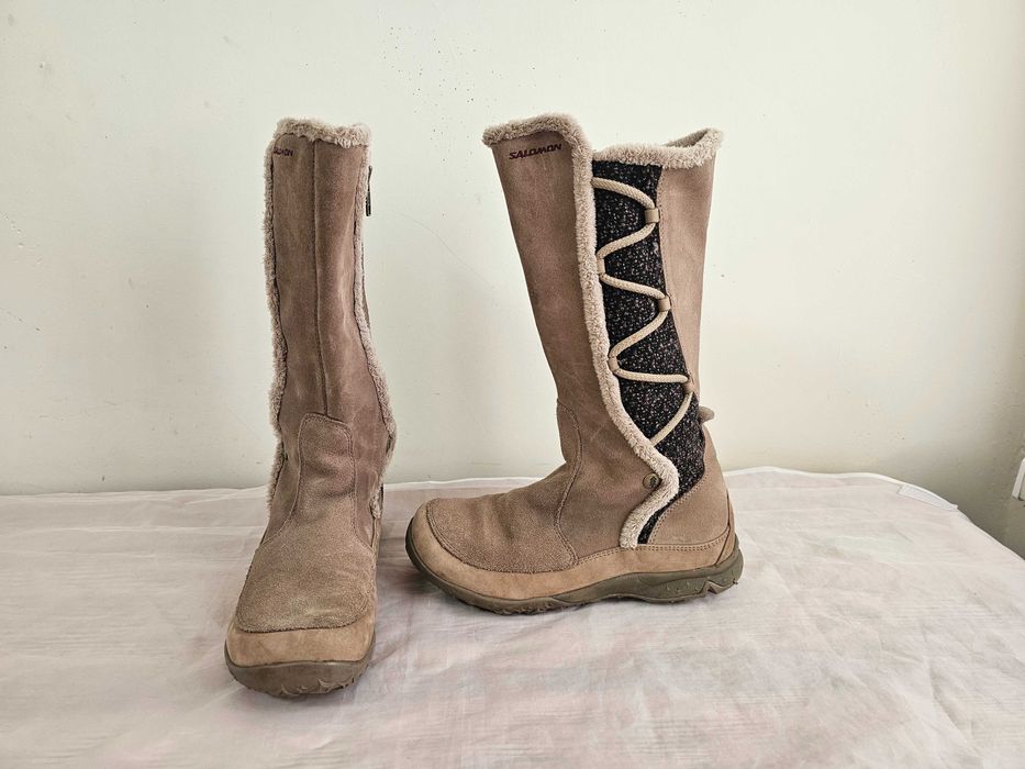 Buty kozaki skórzane Salomon r. 36 wkł 22,5 cm