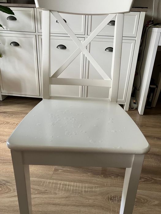 Krzesła Ikea Ingolf białe drewniane 6 sztuk