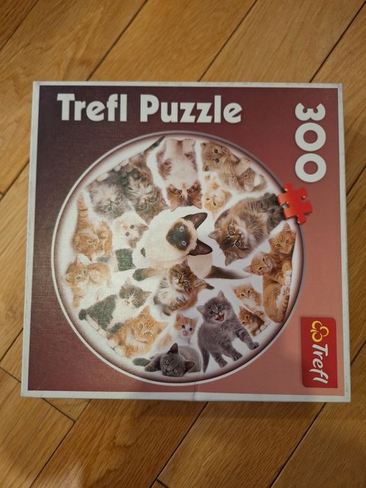 Puzzle okrągłe 68 cm kotki 300 el