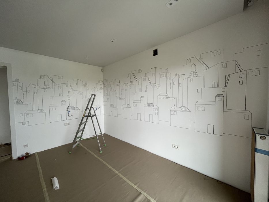 Розпис стін, вітрин, меню,  тканин, будь-яких елементів