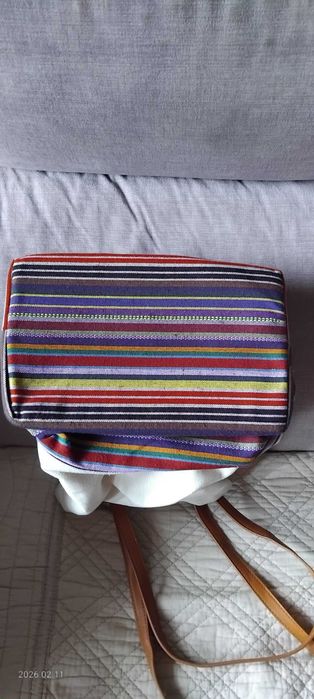 BOLSA em tecido beje semi-artesanal beje