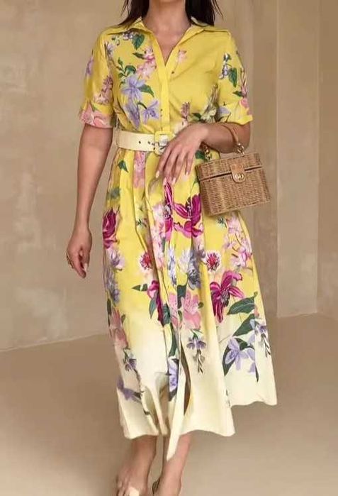 Красивое платье хлопок zara