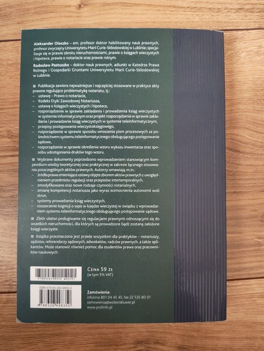 Prawo notariacie, kodeks etyki zawodowej, Oleszko, Pastuszko