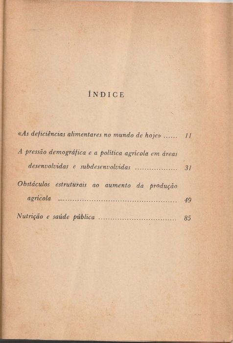Humanidade Fome e Subsistências