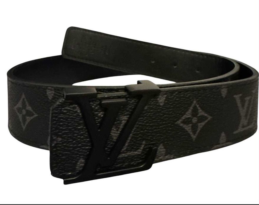 Pasek Louis Vuitton LV – czarny monogram