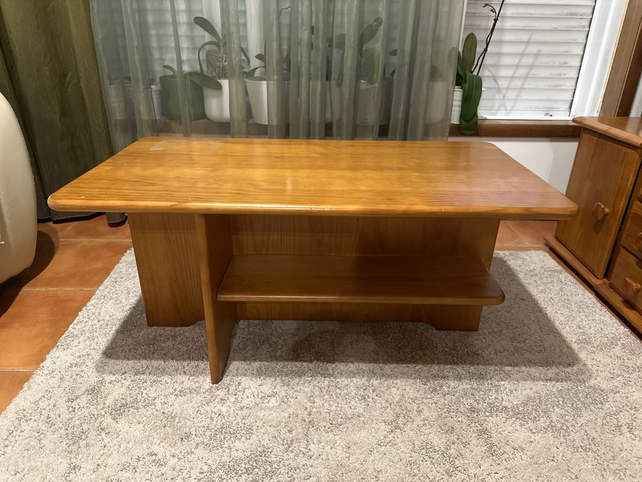 Mesa centro sala estar pinho