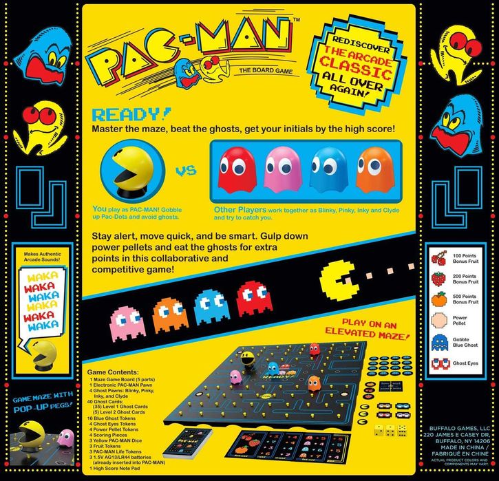 Buffalo Games - Jogo tabuleiro Pac-Man, a partir de 10 anos
