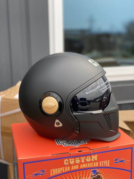 Шлем на чоппер, боббер, круизер, открытый шлем, полулицевик