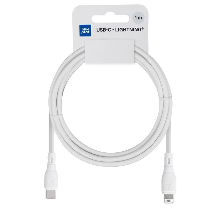 Kabel USB-C do Lightning Blue Star 2,4A 27W ECO 1 m PJ72-18-3 biały